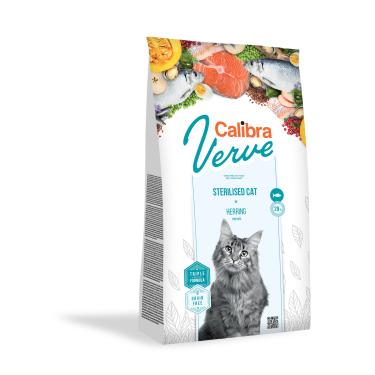Calibra Cat Verve Grain Free Sterilised, Herring, 3.5 kg