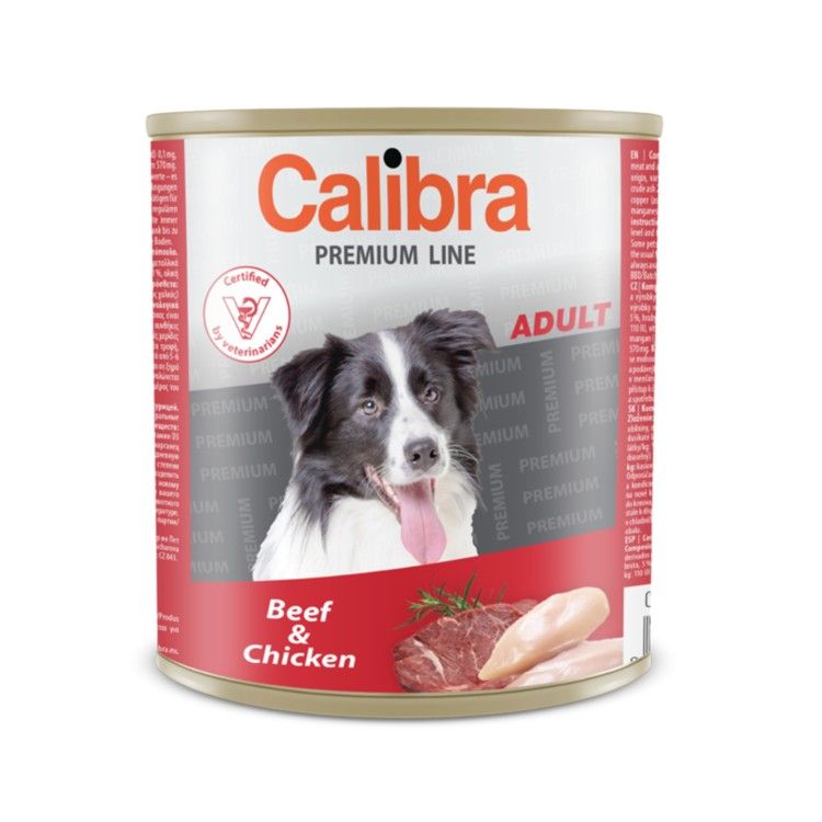 Calibra Premium Adult Beef and Chicken, 800 g (Hrana Umeda - Caini)