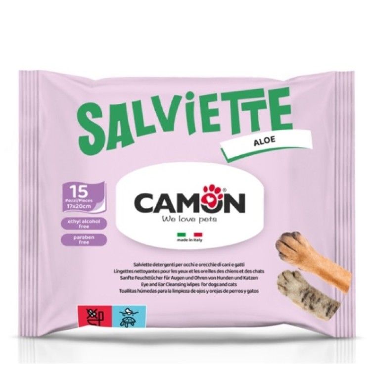 Servetele umede pentru ochi, Camon, 15 buc (Igiena - Caini)