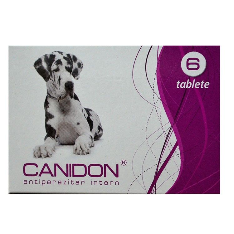 Canidon 6 tablete / cutie - antiparazitar intern pentru caini