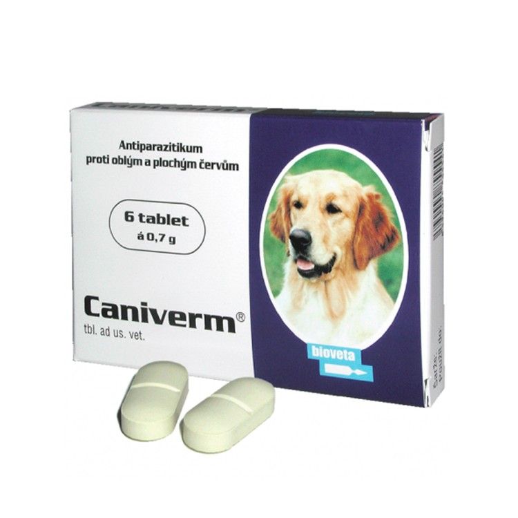 Caniverm cutie 6 tablete antiparazitar intern pentru caini