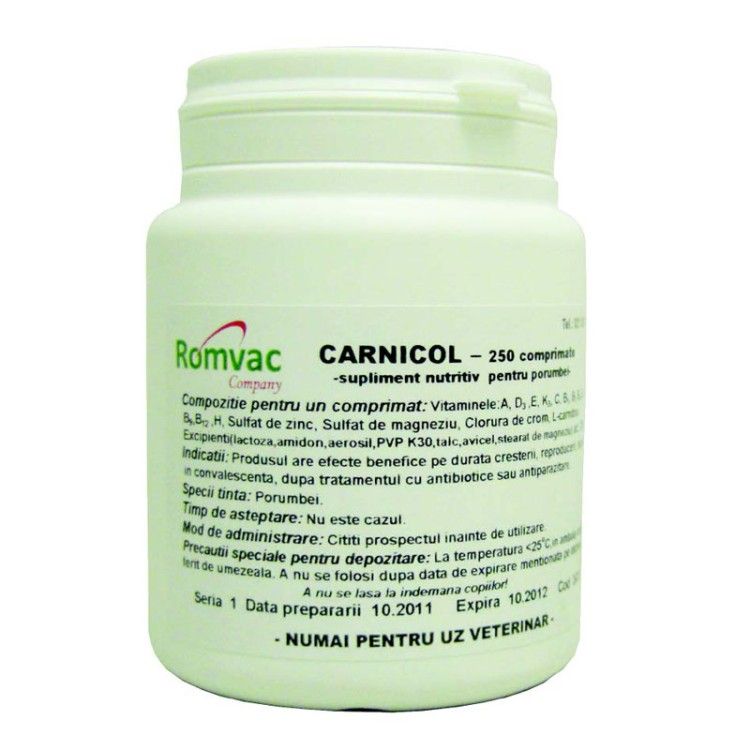 Supliment nutritiv CARNICOL 250 CP