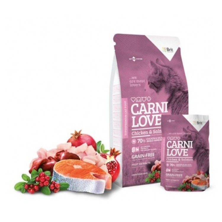 CARNILOVE CAT CHICKEN AND SALMON, 300 g