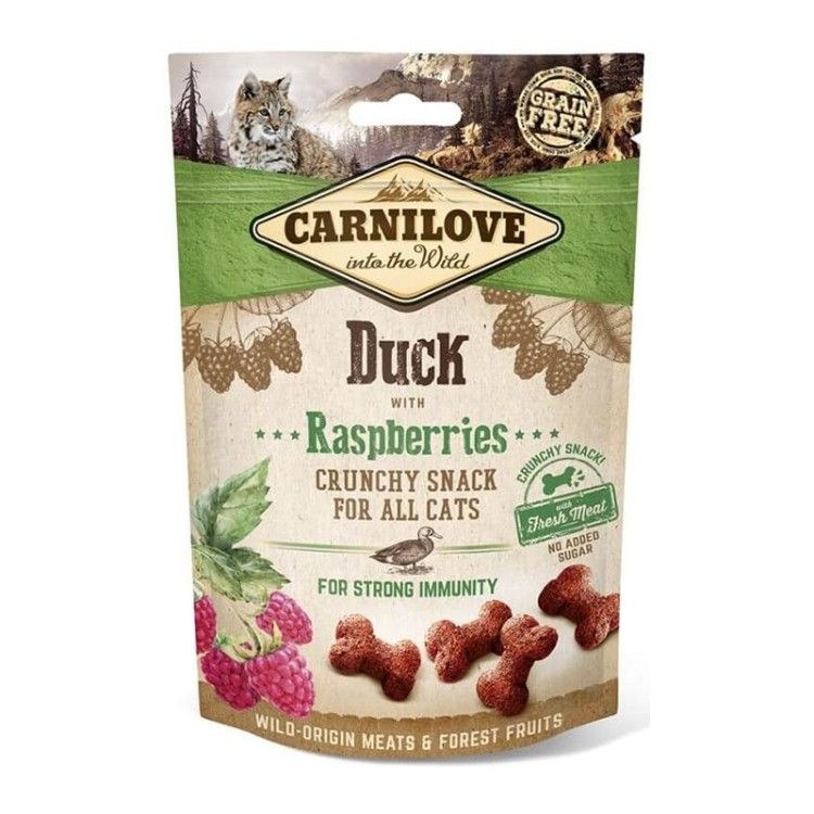 Carnilove Cat Crunchy Snack Duck with Raspberries, 50 g (Delicii)