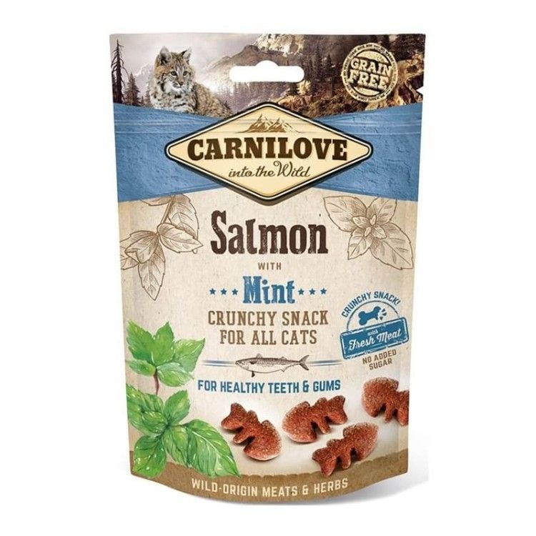 Carnilove Cat Crunchy Snack Salmon with Mint, 50 g (Delicii)