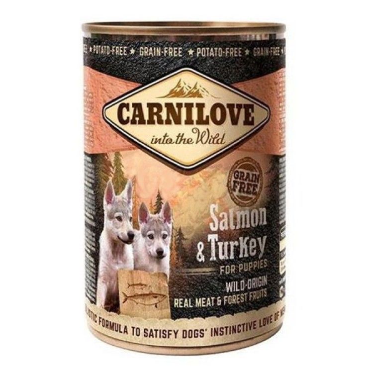 Carnilove Dog Wild Meat Salmon & Turkey For Puppies, 400 g (Hrana Umeda - Caini)