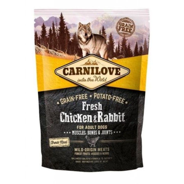 Carnilove Fresh Chicken & Rabbit, Bones & Joints For Adult Dogs, 1.5 kg (Hrana Uscata - Caini)