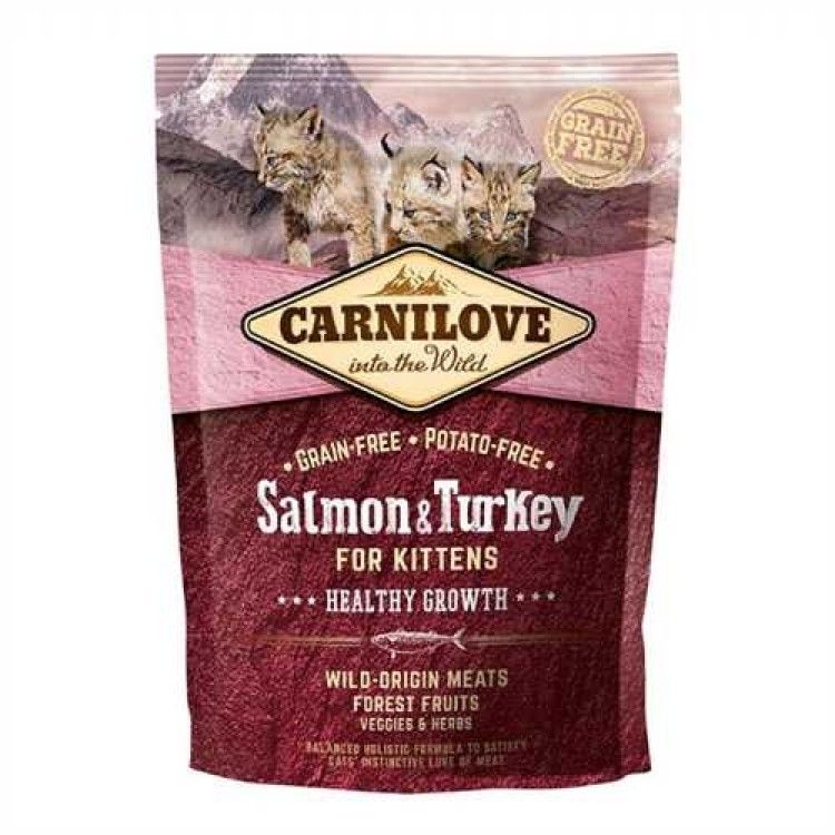 Carnilove Salmon and Turkey for Kittens-Healthy Growth, 400 g (Hrana Uscata - Pisici)