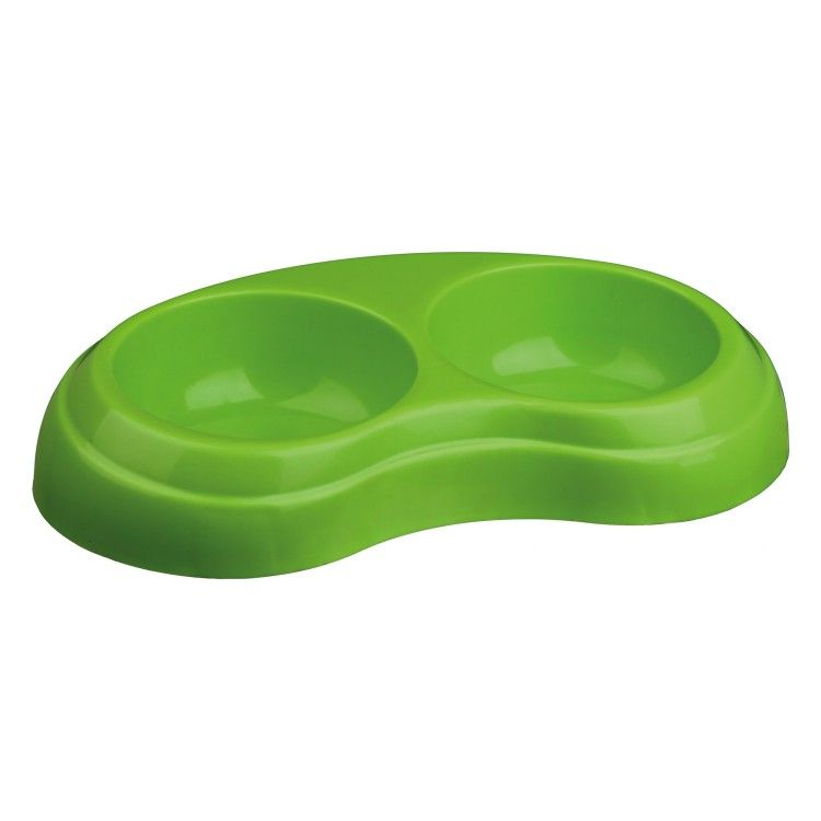 Castron Plastic Dublu 2x0.2 l/10 cm 24967 - verde