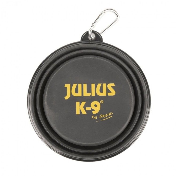 Castron pliabil silicon negru, Julius-K9, 350 ml
