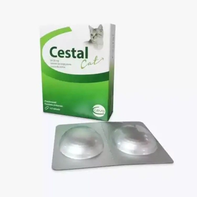 Cestal Cat Chew, 2 tablete - antiparazitar intern pentru pisici (Farmacie - Antiparazitare)