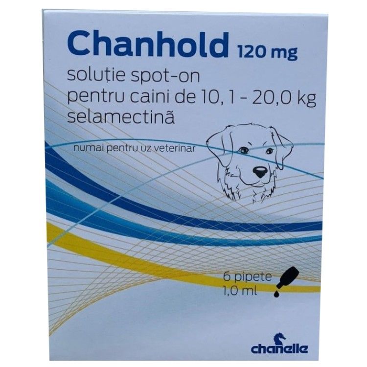Pipete antiparazitare, Chanhold Dog, 120 mg x 6, 10 - 20 kg