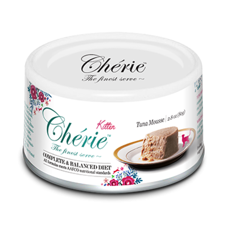 Cherie Kitten Cat Mousse cu Ton, 80 g