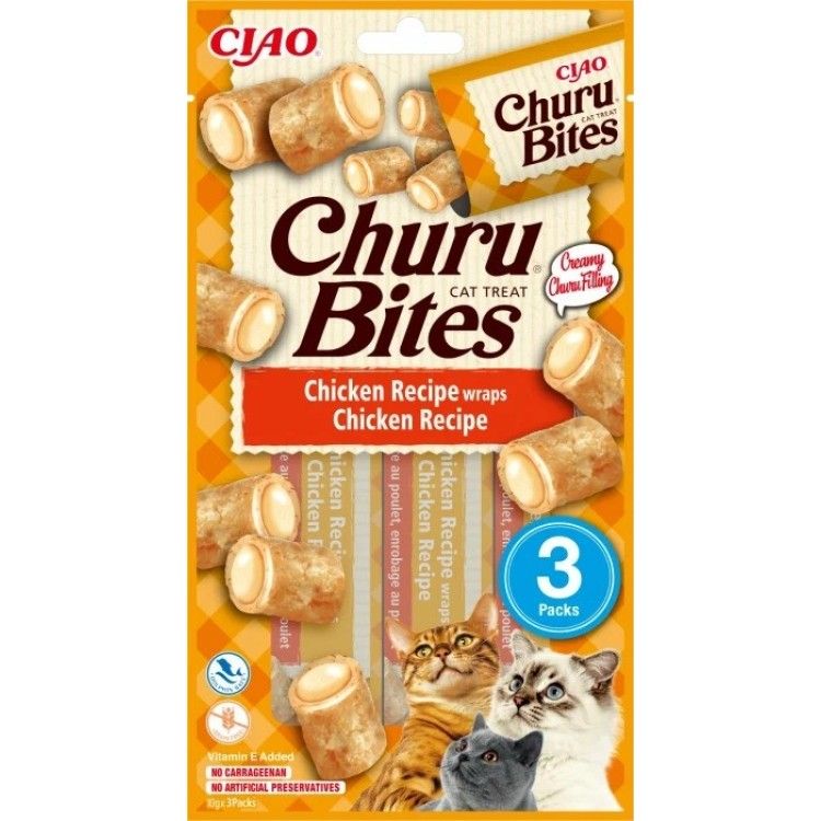Churu Bites Recompense pentru Pisici cu Pui, 10 g x 3 buc