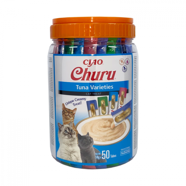 Churu Cat Varieties Recompense Cremoase cu Ton, 50 buc