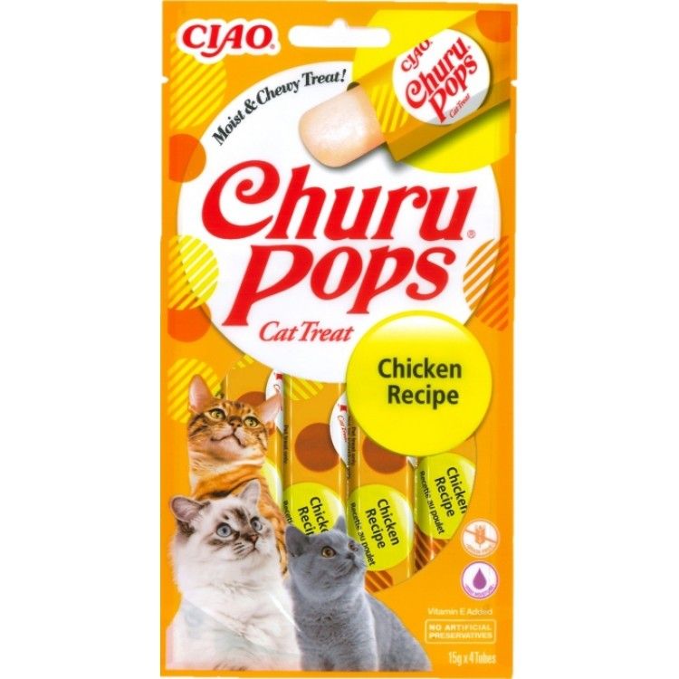 Churu Pops Recompensa Suculenta cu Pui, 15 g x 4 buc