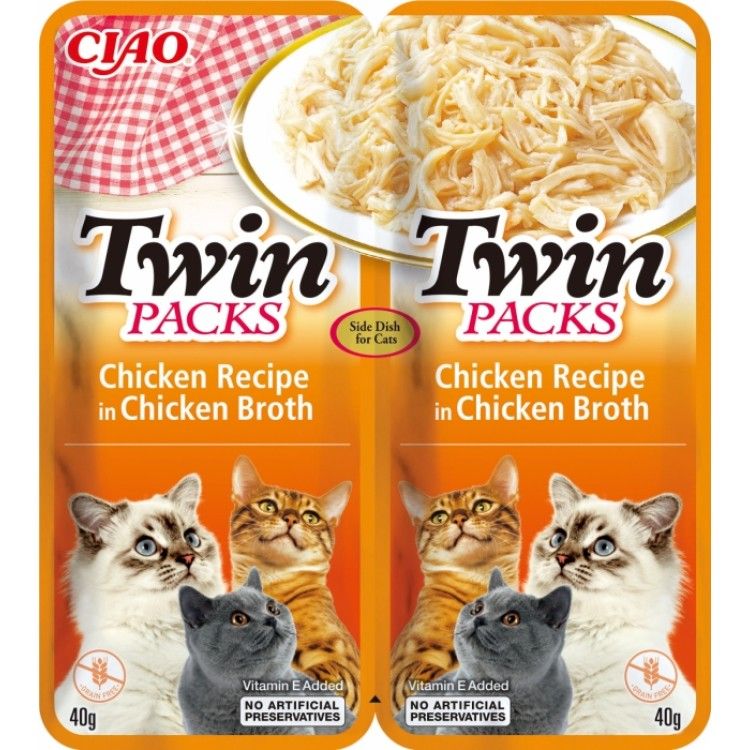 Ciao Cat Twin Reteta de Pui in Supa de Pui, 80 g
