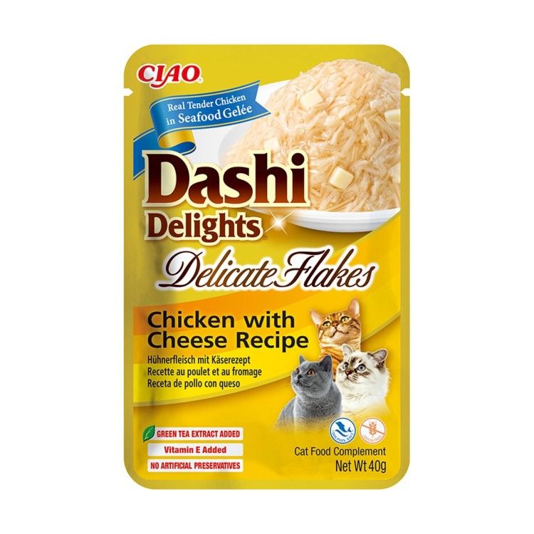 Ciao Dashi Delights Delicate Flakes, Pui si Branza, 40 g (Delicii - Pisici)