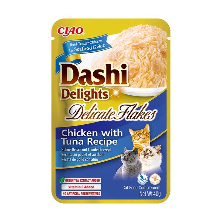 Ciao Dashi Delights Delicate Flakes, Pui si Ton, 40 g (Delicii - Pisici)