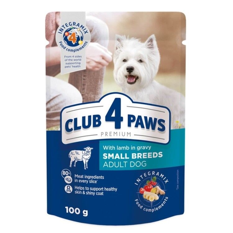Hrana umeda premium caini, Club 4 Paws Adult Mini, Miel, 100 g (Hrana Umeda - Caini)