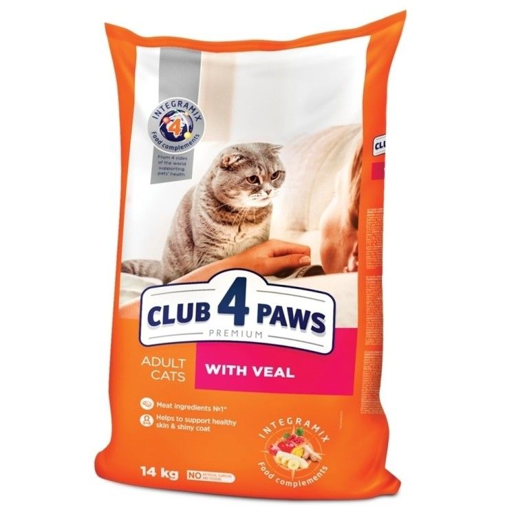 Hrana uscata premium pisici, Club 4 Paws Adult, Vita, 14 kg (Hrana Uscata - Pisici)