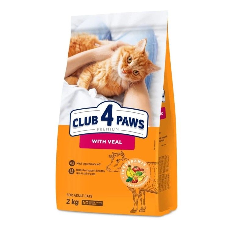 Hrana uscata premium pisici, Club 4 Paws Adult, Vita, 2 kg (Hrana Uscata - Pisici)