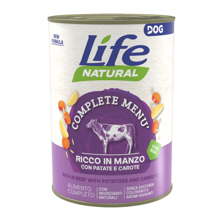 Hrana Umeda Caini, Life Dog Nutrition Plus, Vita, Cartofi & Morcovi, 400 g (Hrana Umeda - Caini)