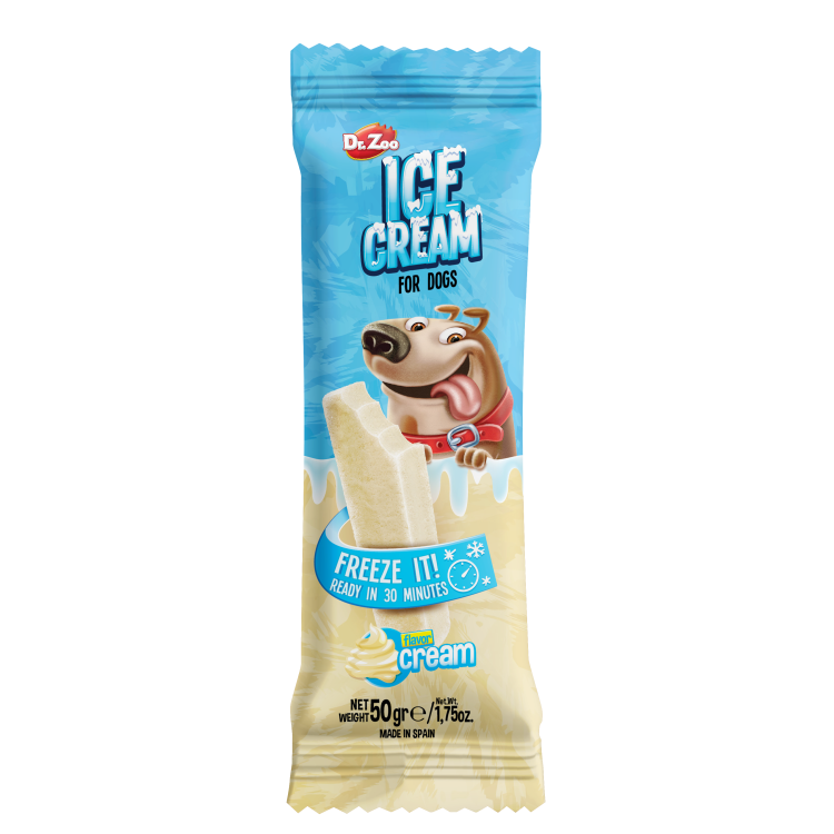 Dr Zoo, inghetata pentru caini, Crema de Lapte, 50 g (Delicii - Caini)