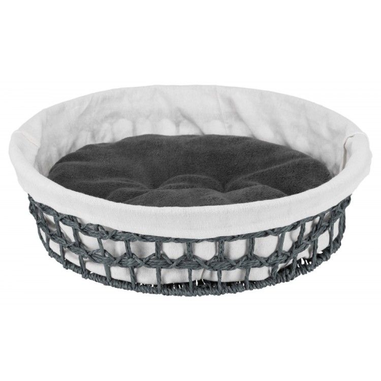 Cos Feira Rotund 45 cm gri inchis/natur 38405