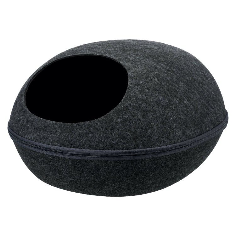 Cos Liva pentru Pisici cu Fermoar Gri 40x24x47 cm 36319
