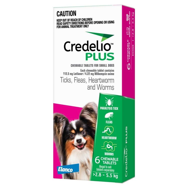 Credelio Plus 112.5 mg, 2.8 - 5.5 kg, 3 tablete