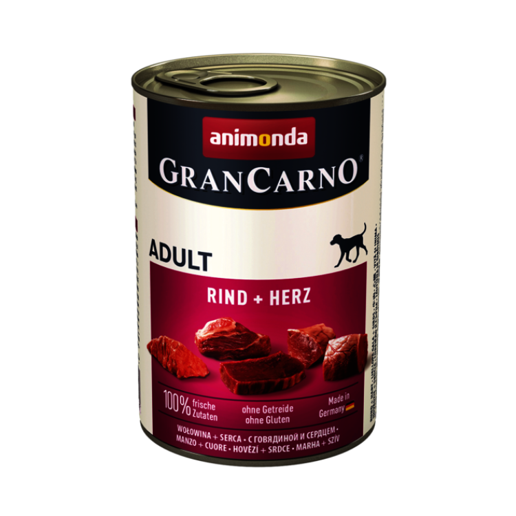 Hrana umeda caini, Grancarno Adult Dog Vita + Inima, 400 g