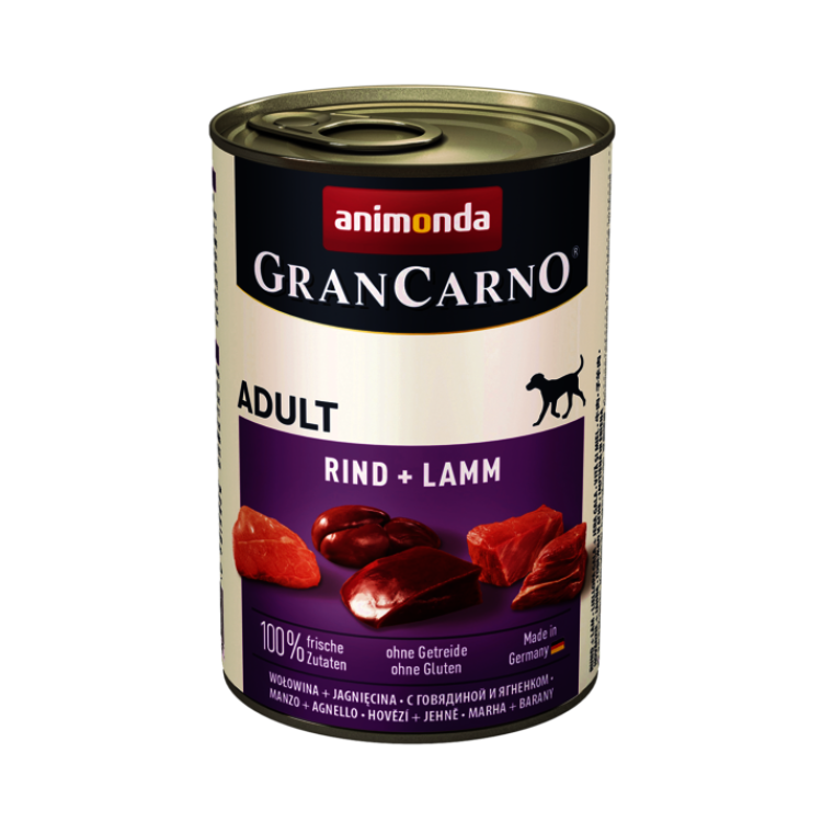 Hrana umeda caini, Grancarno Adult Dog Vita + Miel, 400 g