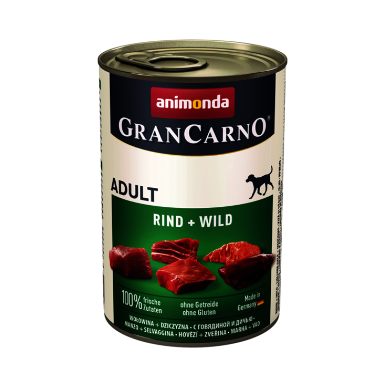 Hrana umeda caini, Grancarno Adult Dog Vita + Vanat, 400 g