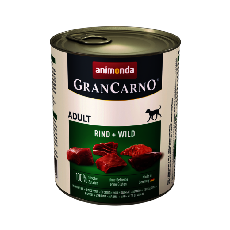 Hrana umeda caini, Grancarno Adult Dog Vita + Vanat, 800 g