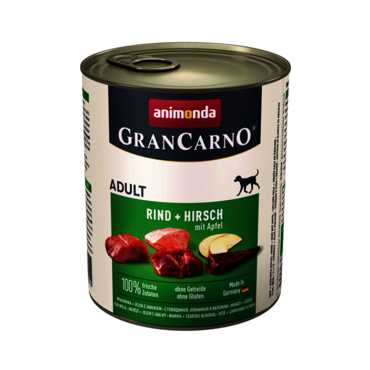 Hrana umeda caini, Grancarno Adult Dog Caprioara + Mar, 800 g
