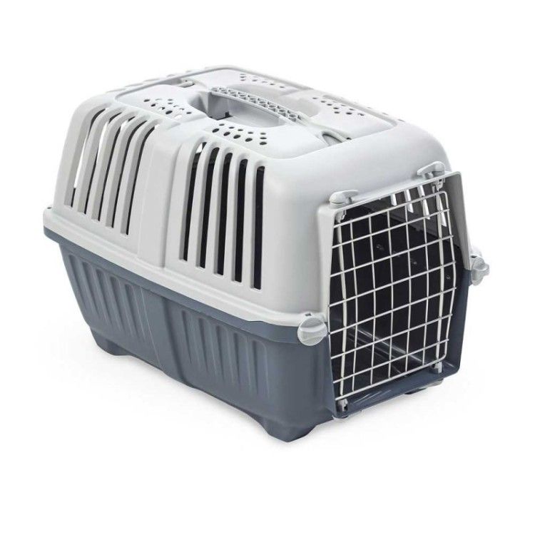 Cusca Transport MPS Pratiko 1, Usa Metal, 48x31.5x33h cm, Albastru Inchis (Custi, colivii, genti transport)