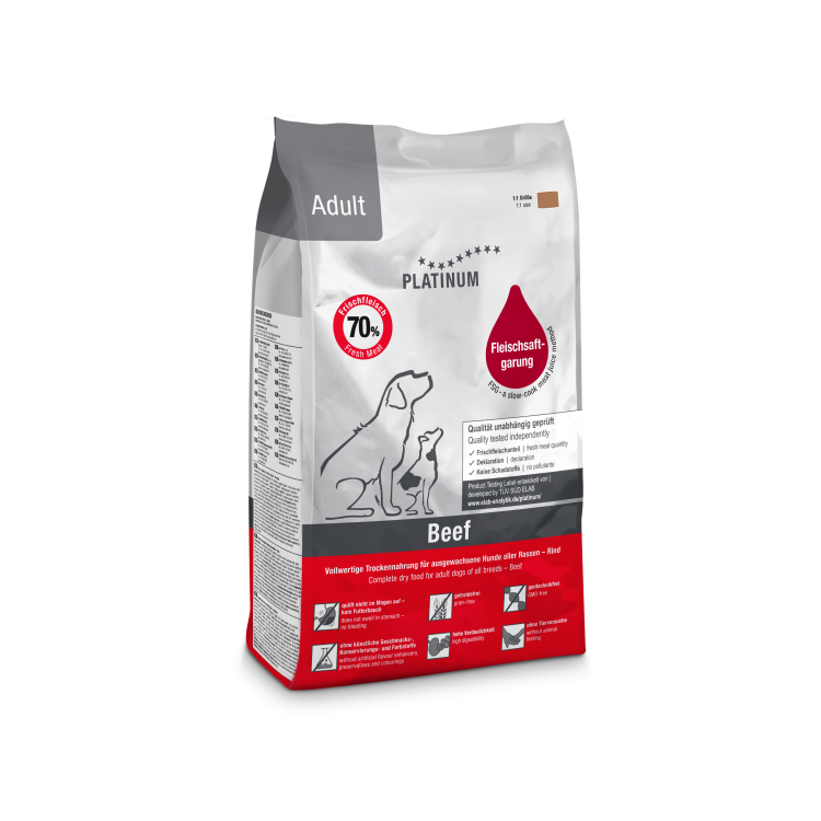 Hrana uscata caini, PLATINUM Dog Adult cu Vita, 1.5 kg (Hrana Uscata - Caini)