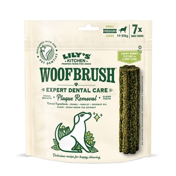 Lily's Kitchen Woofbrush Medium Natural Dental Dog Chew, 7x28 g