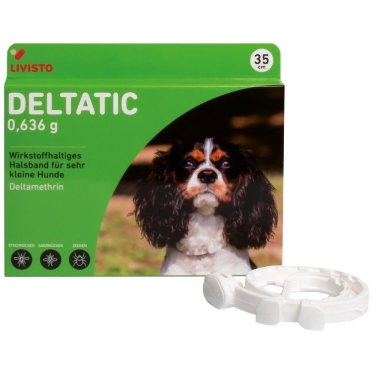 Deltatic 35 cm, zgardă antiparazitara pentru caini de talie foarte mica