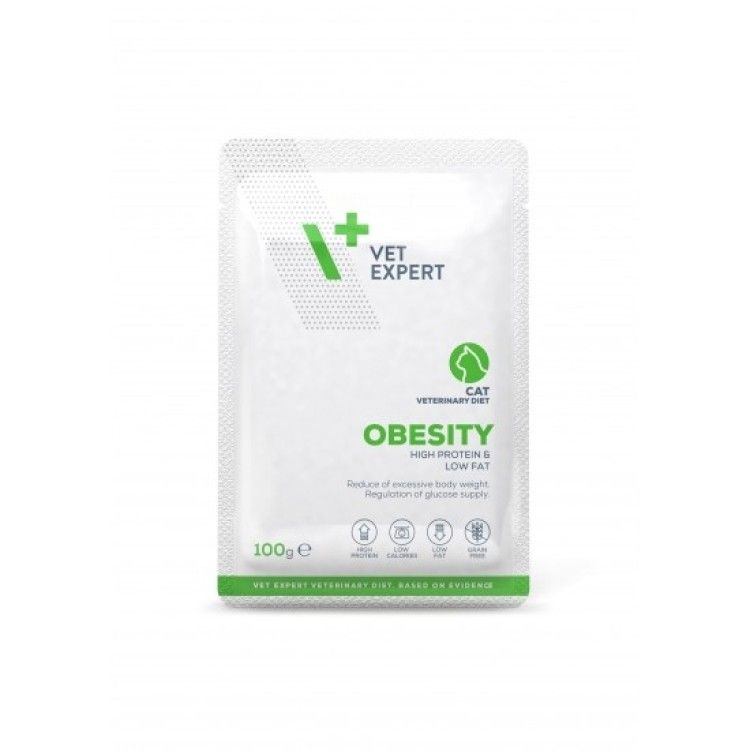 4T Dieta Veterinara Pisici Obesity & Diabetes, Vetexpert, plic 100 g (Diete Veterinare - Pisici)