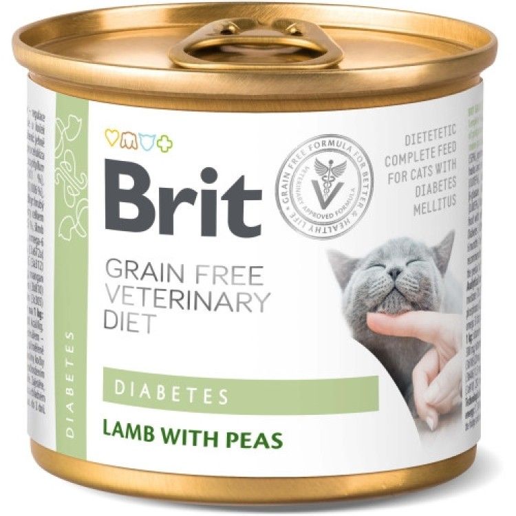 Brit Grain Free Veterinary Diets Cat Diabetes, 200 g