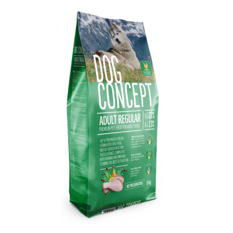 Hrana uscata caini, DOG CONCEPT Adult Regular, 15 kg (Hrana Uscata - Caini)