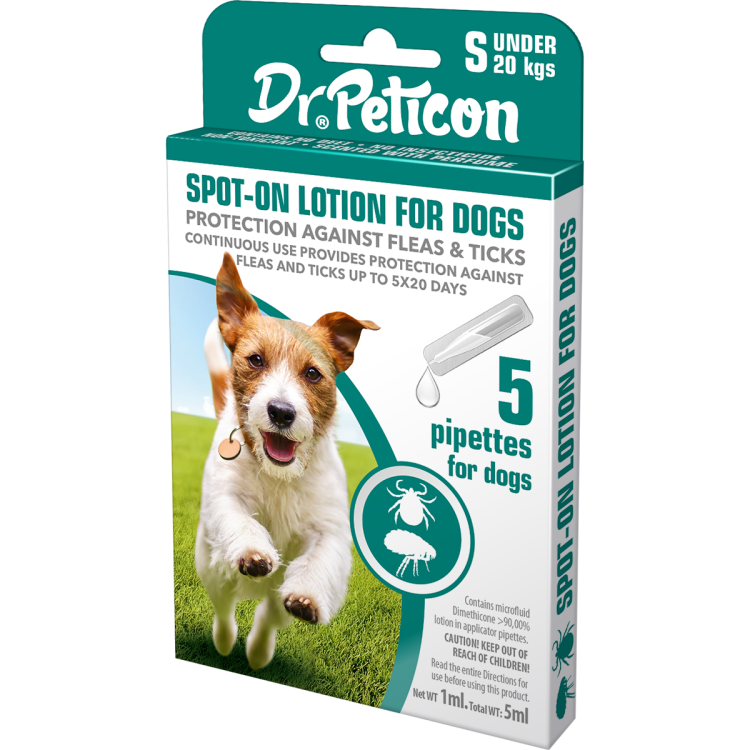 Dr. Peticon, Pipete Spot-On pentru Caini, 5 x pipete - pack