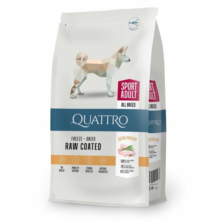 Hrana uscata, QUATTRO Premium All Breed ACTIVE Adult, 12 kg
