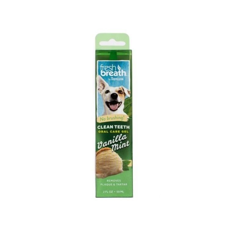 Tropiclean Fresh Breath Oral Care Gel Vanilla Mint, 59 ml (Igiena - Caini)