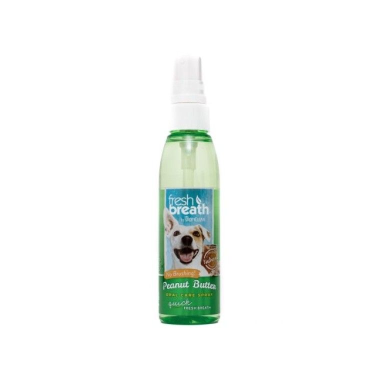 Tropiclean Fresh Breath Peanut Butter Oral Care Spray, 118 ml (Igiena - Caini)