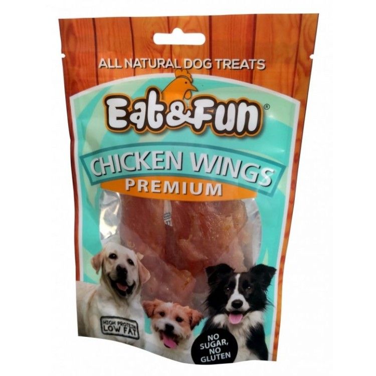 Recompense caini, Eat & Fun Chicken Wings, 100 g (Delicii - Caini)