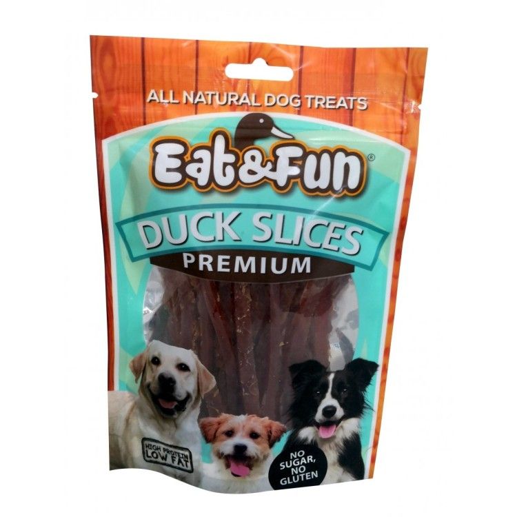 Recompense caini, Eat & Fun Duck Slices, 100 g (Delicii - Caini)