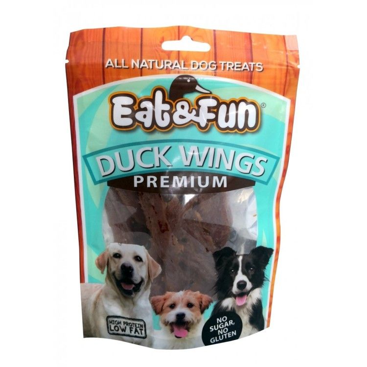 Recompense caini, Eat & Fun Duck Wings, 100 g (Delicii - Caini)